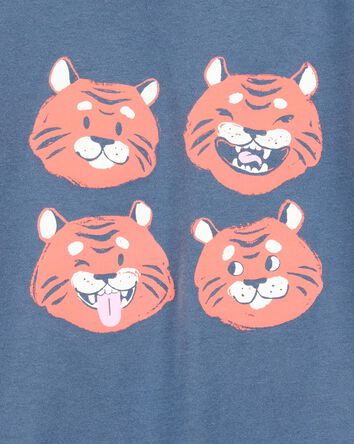 Toddler Tiger Short-Sleeve Graphic Tee - Blue, 