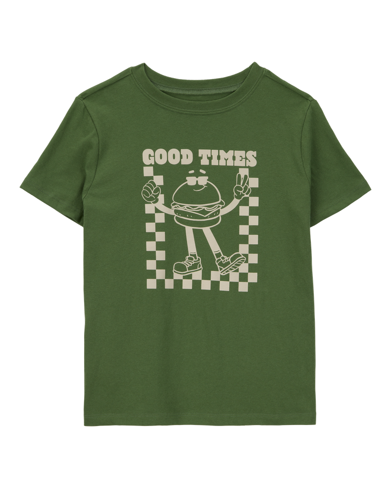 Kid Good Times Short-Sleeve Graphic Tee - Green, image 1 of 3 slides