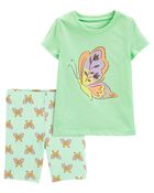 Toddler 2-Piece Butterfly Graphic Tee & Bike Shorts Set
, image 1 of 6 slides