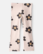 Toddler Girl Floral Cotton Flare Active Pants, image 2 of 4 slides