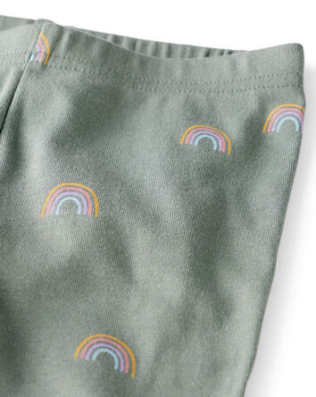 Toddler Organic Cotton Pajamas in Magical Rainbow Print, 