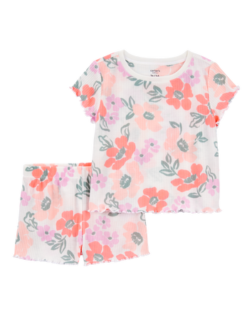Toddler Girl Floral Loose-Fit 2-Piece Pajamas, 