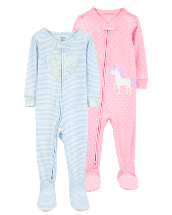 Toddler 2-Pack Footie Pajamas, 