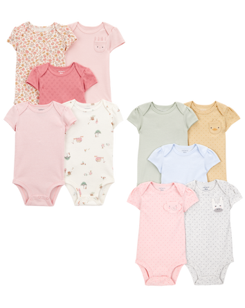 Baby 10-Pack Short-Sleeve Bodysuits, 