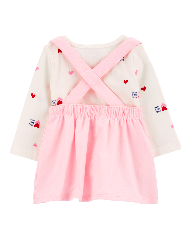 Baby 3-Piece Heart Print Jumper Set, image 2 of 6 slides