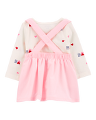 Baby 3-Piece Heart Print Jumper Set, image 2 of 6 slides