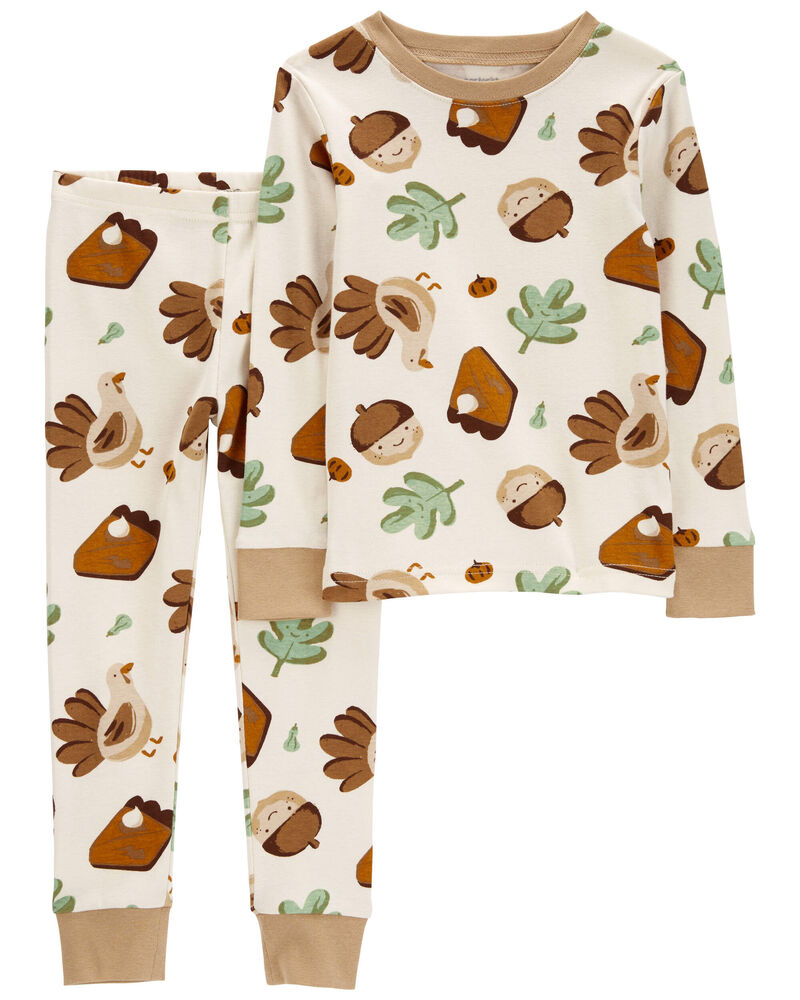 Toddler 2-Piece Thanksgiving 100% Snug Fit Cotton Pajamas, image 1 of 3 slides