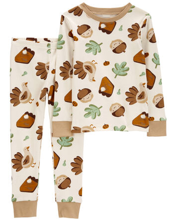 Toddler 2-Piece Thanksgiving 100% Snug Fit Cotton Pajamas, 