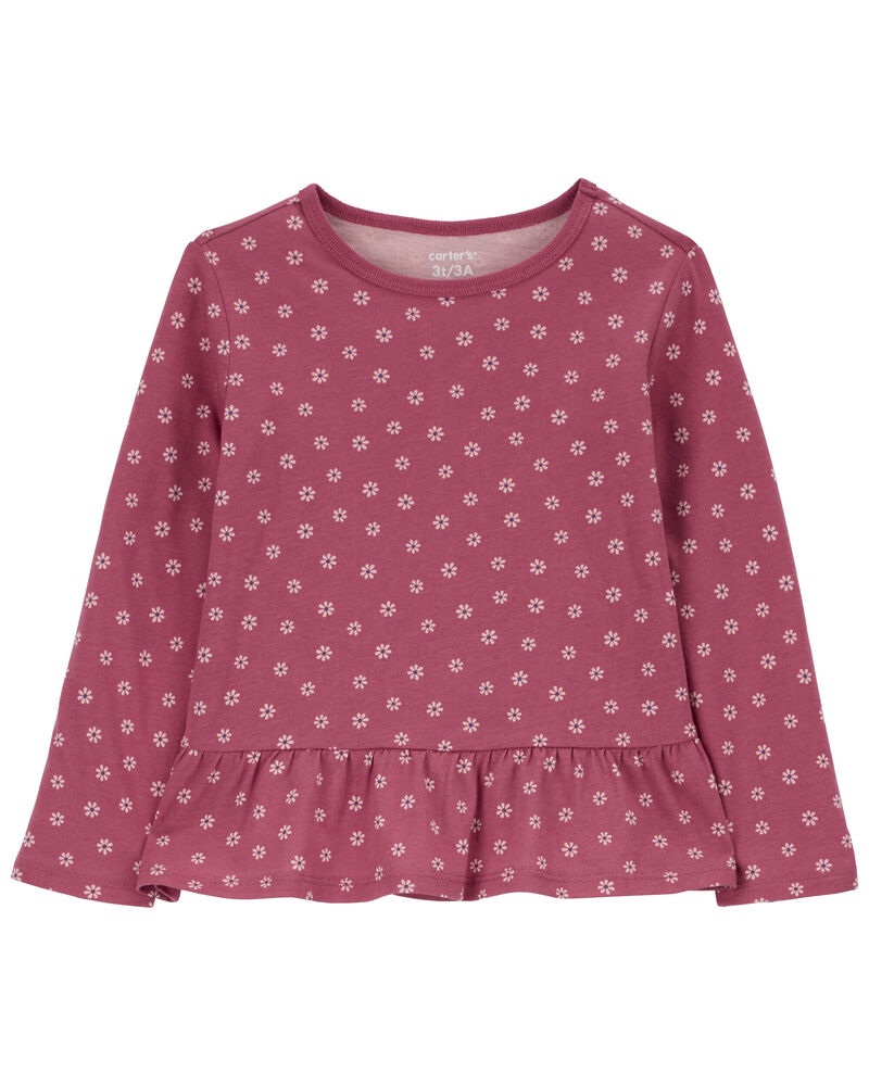 Toddler Floral Peplum Top, image 1 of 3 slides