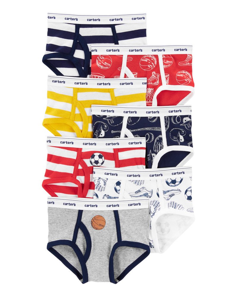 7-Pack Cotton Briefs Underwear, image 1 of 3 slides