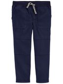 Navy - Toddler Ribbed Waist Stitch Detail Pants