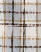 Baby Organic Cotton Herringbone Button-Front Shirt in Plaid, image 3 of 4 slides