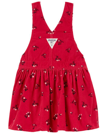 Toddler Floral Print Jumper Dress, 