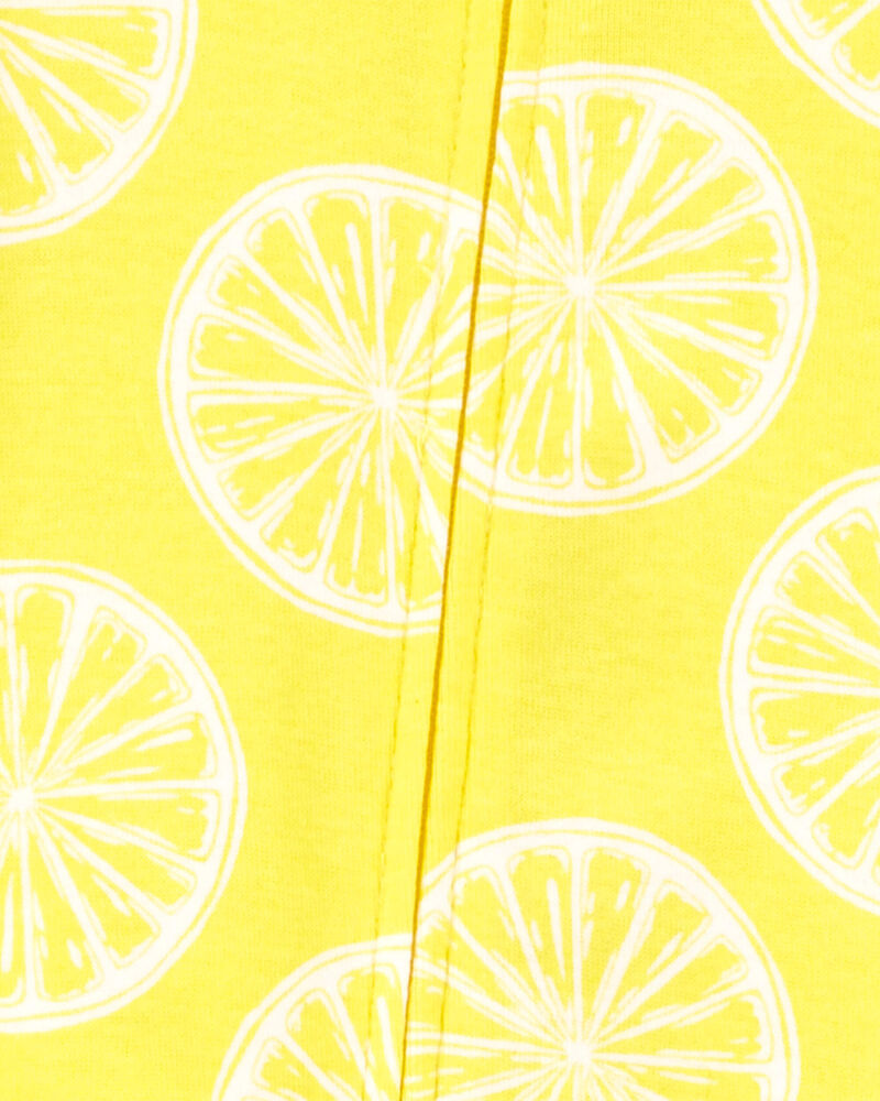 Toddler 1-Piece Lemon 100% Snug Fit Cotton Footie Pajamas, image 2 of 4 slides