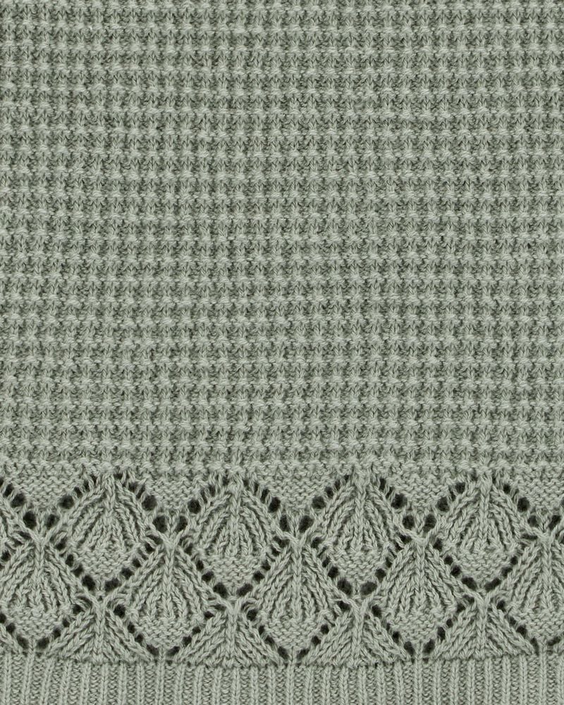 Kid Pointelle Crotchet Knit Skirt - Green, image 3 of 4 slides