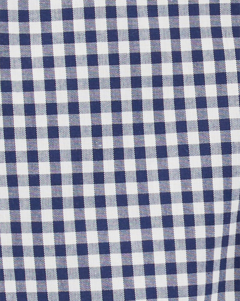 Baby Gingham Print Button-Front Bodysuit, image 3 of 4 slides