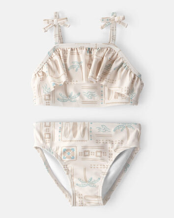 Toddler Girl 2-Piece Surf Bikini Set - Cream, 