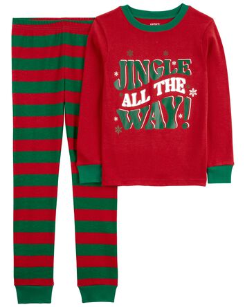 2-Piece Christmas Jingle All The Way 100% Snug Fit Cotton Pajamas, 