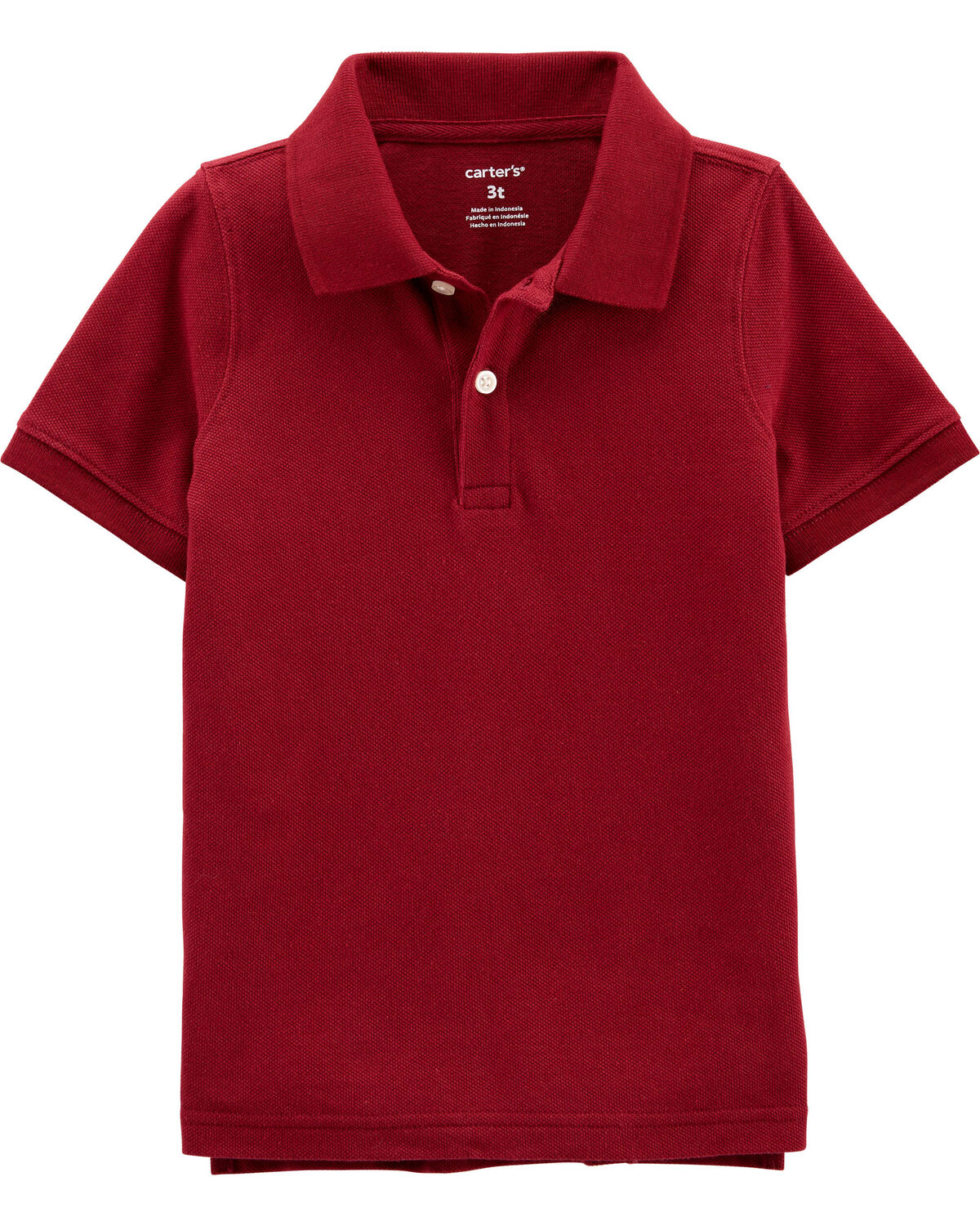 Burgundy Toddler Burgundy Piqué Polo Shirt