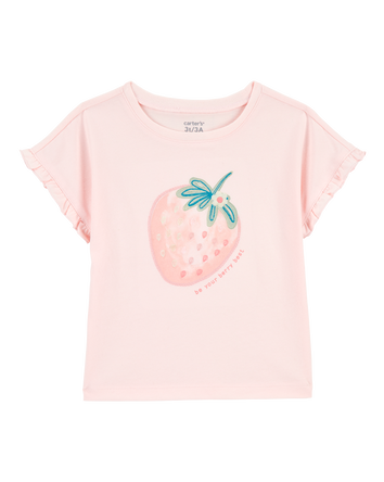 Baby Short-Sleeve Strawberry Fashion Top, 