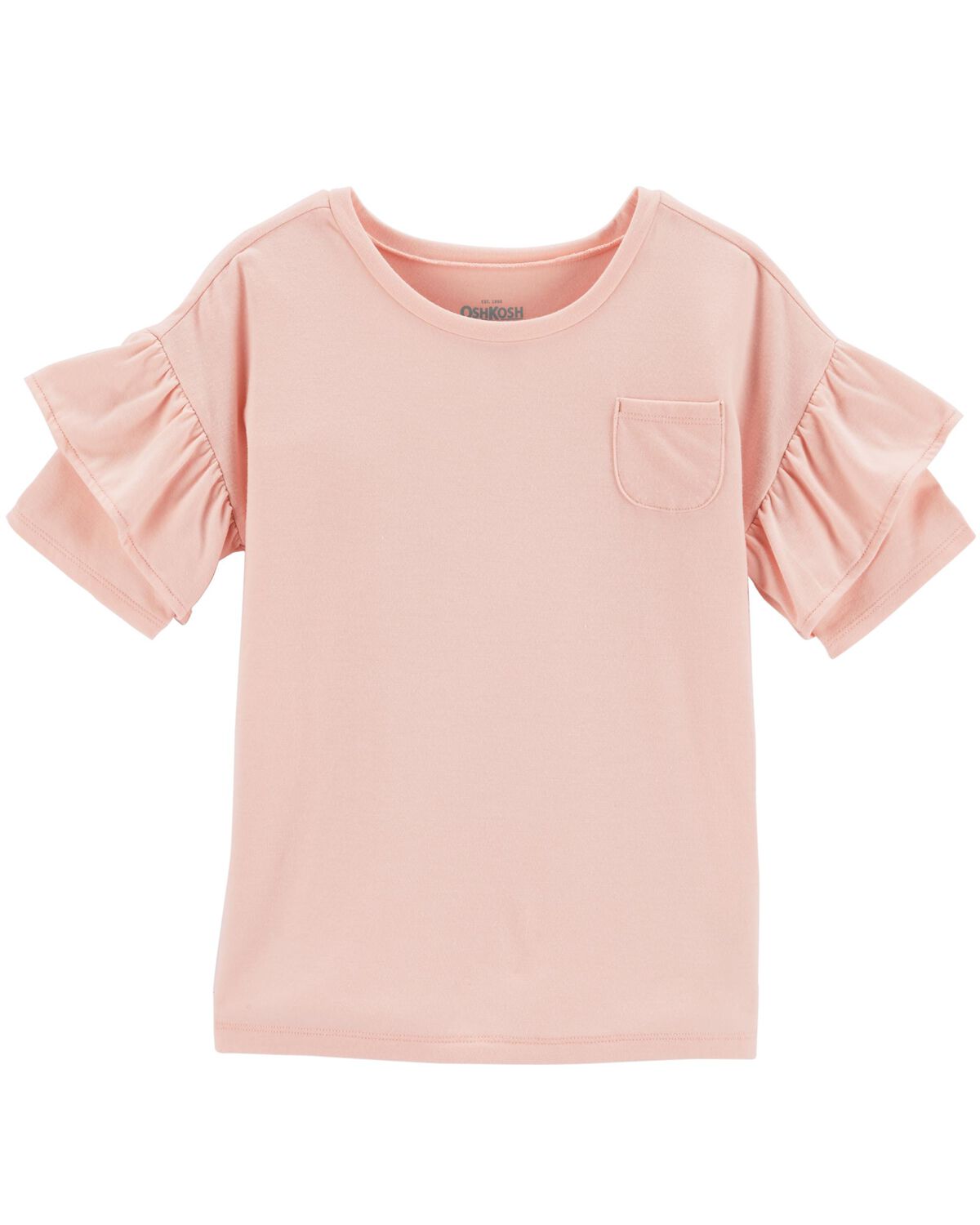 Double Ruffle Tee, Lavender, hi-res
