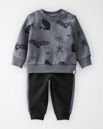 Baby Organic Cotton Spooky Creatures Halloween Fleece Set, 