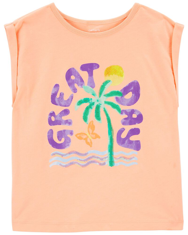 Kid Palm Tree Knit Tee, image 1 of 3 slides
