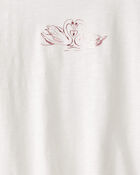 Girls Good Luck Charm Cotton Short-Sleeve Graphic Tee - White, image 4 of 6 slides