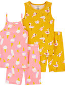 Yellow, Pink - Kid 2-Pack Ice Cream & Flamingo Set