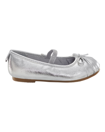 Toddler Ballet Slippers - Silver, 