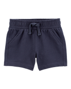 Baby Pull-On French Terry Shorts - Navy, image 1 of 4 slides