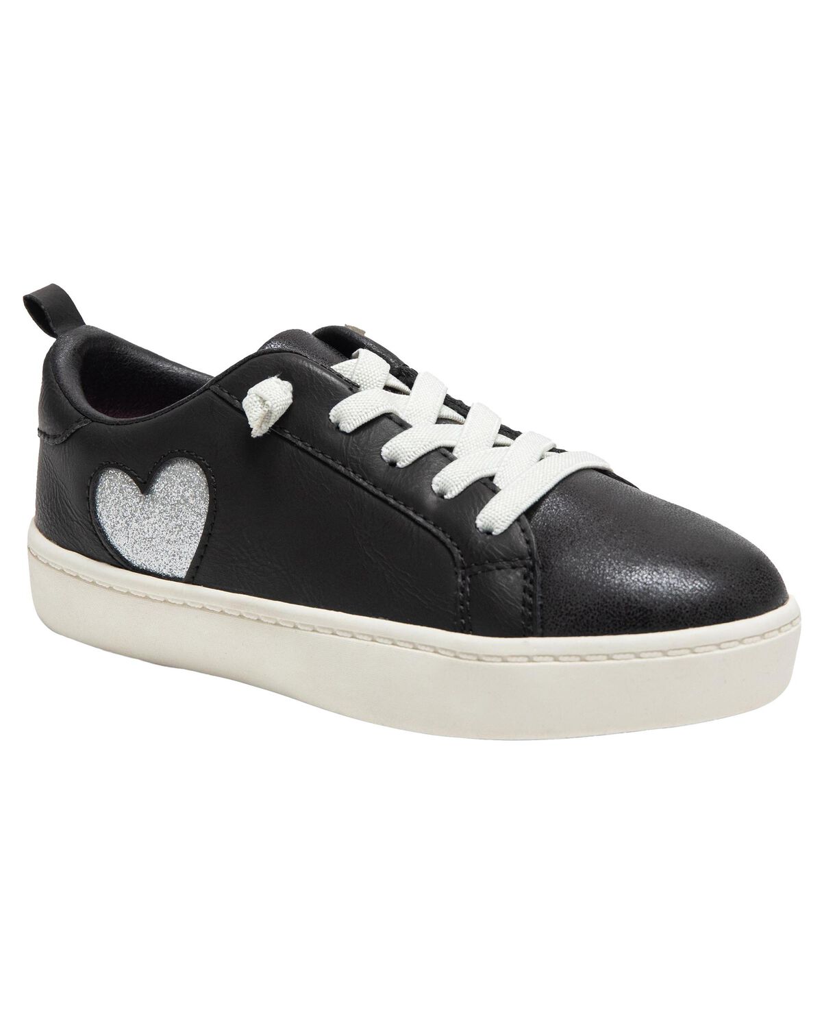 Black Kid Heart Sneakers | carters.com