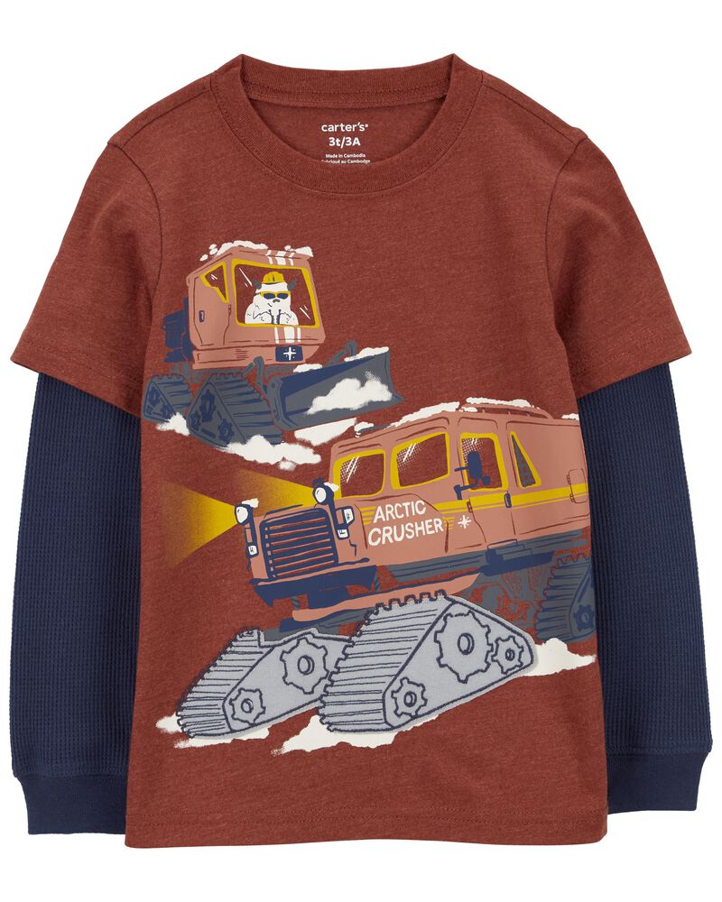 Baby Snow Plow Layered-Look Tee, image 1 of 3 slides