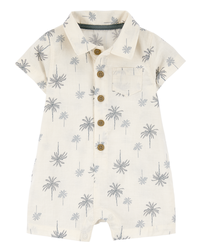 Baby Palm Tree Cotton Romper, image 1 of 3 slides