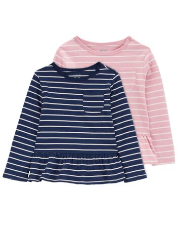 Toddler 2-Pack Striped Peplum Tops
, 