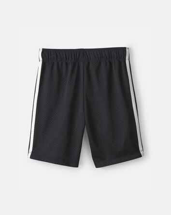 Boys Striped Mesh Active Shorts - Black, 
