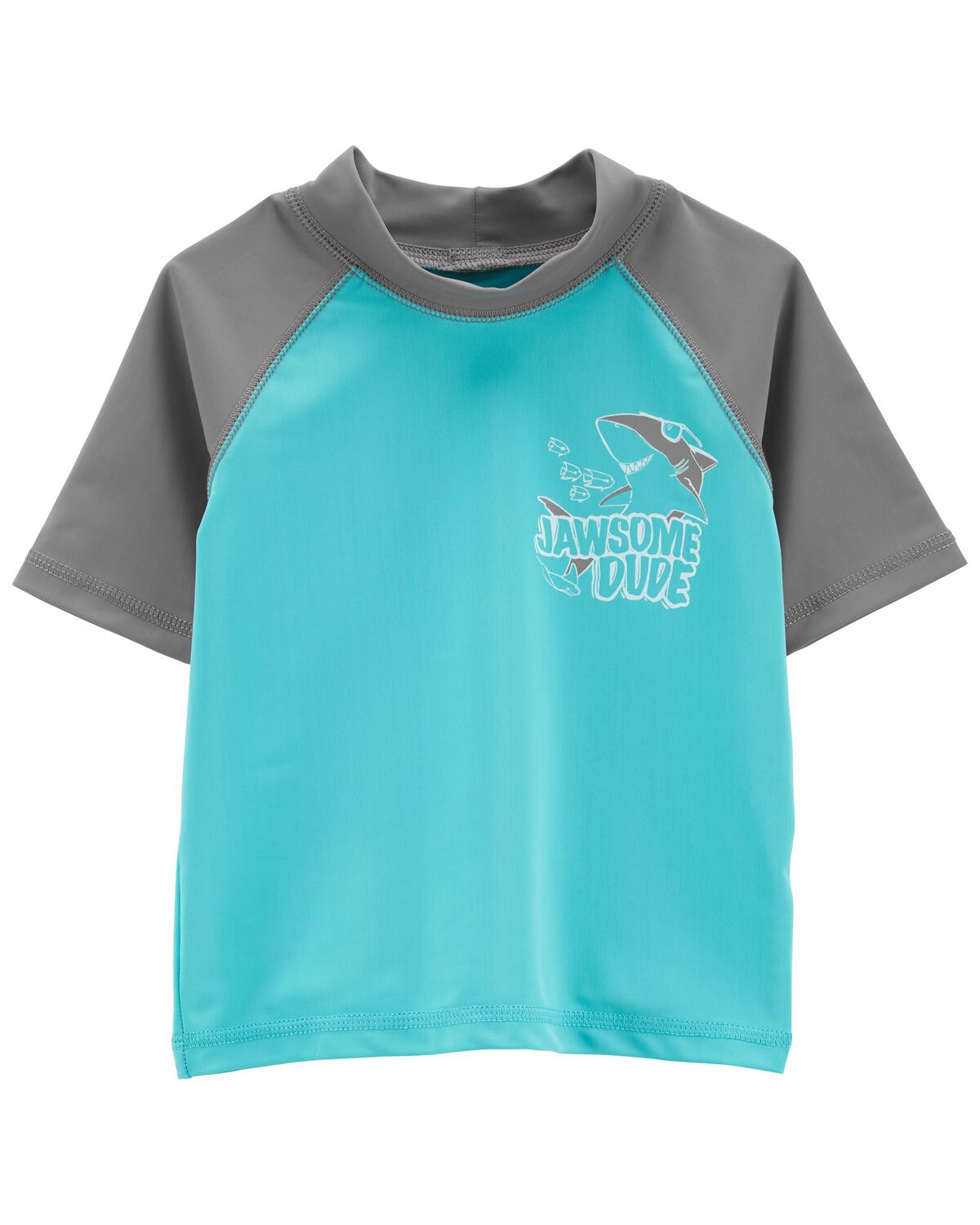 Blue, Grey Toddler Jawsome Colorblock Rashguard
