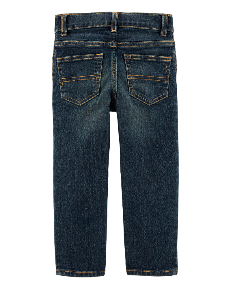 Toddler Faded Dark Wash Straight-Leg Jeans, image 2 of 5 slides