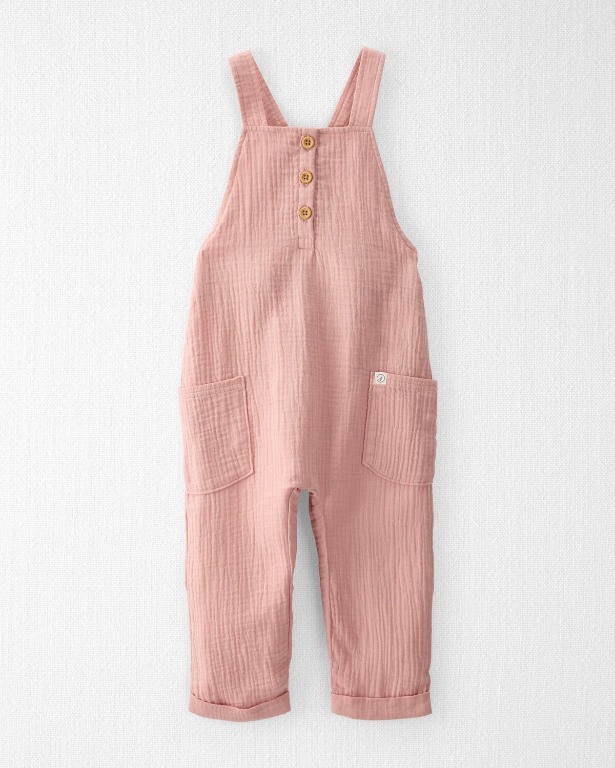 Rose Toddler Organic Cotton Gauze Overalls