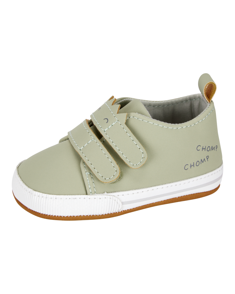 Baby Boy Dinosaur Slip-On Shoes - Olive, image 6 of 7 slides