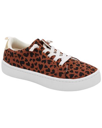 Kid Heart Leopard Sneakers, 