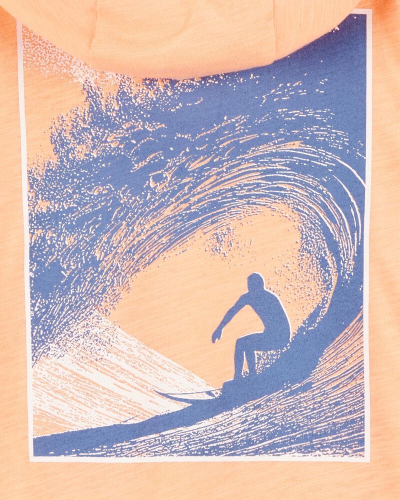 Kid Wave Knit Hoodie - Orange, image 4 of 5 slides
