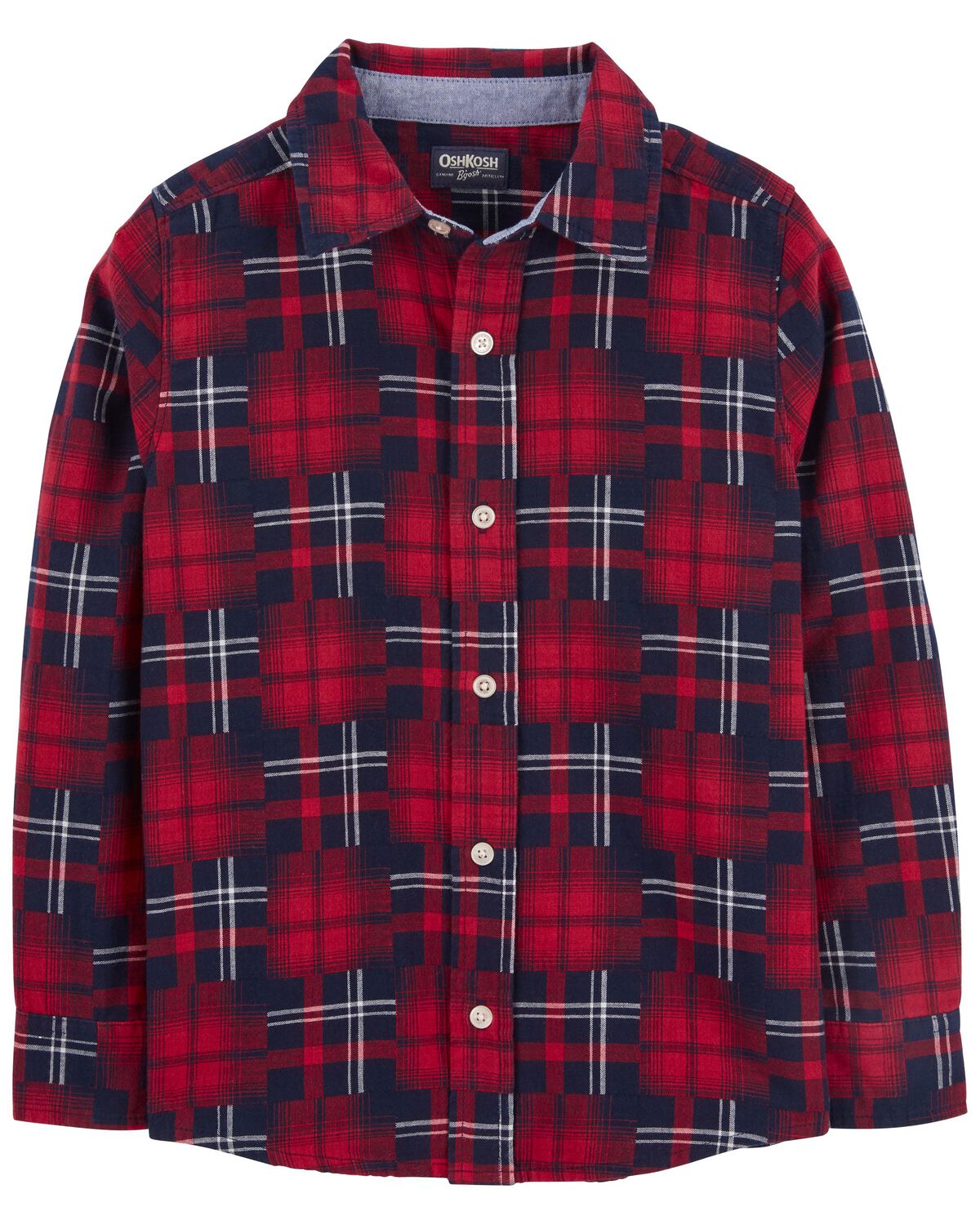 Red Kid Family Matching: Plaid Button-Front Shirt | oshkosh.com