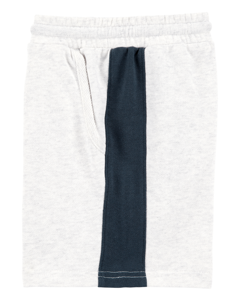 Kid 2-Piece Hooded French Terry Tee & Shorts Set - Grey, image 6 of 7 slides