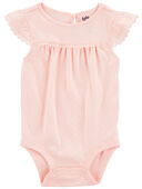 Pink - Baby Cotton Pointelle Bodysuit