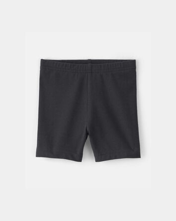 Baby Girl Solid Bike Shorts - Black, 