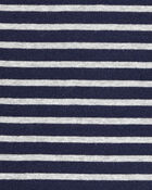 Kid 2-Piece Striped Snug Fit Cotton Pajamas, image 2 of 3 slides
