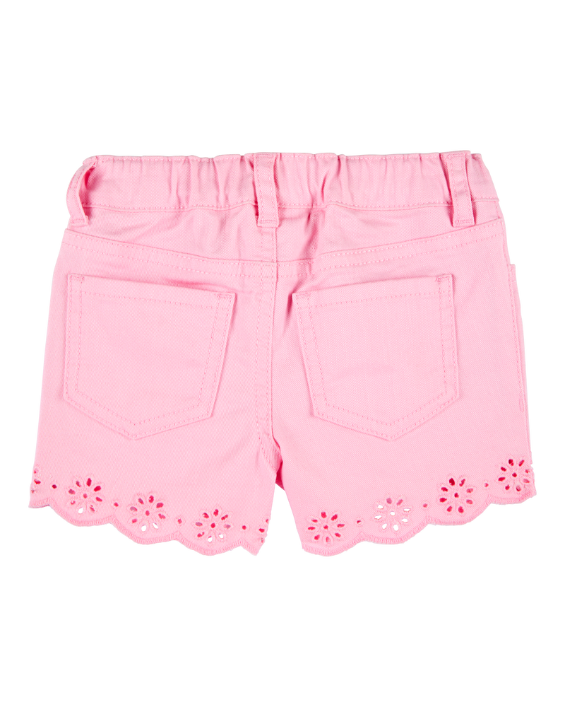 Toddler Iconic Eyelet Short - Pink, image 2 of 5 slides