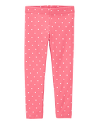Toddler Cotton Polka Dot Stretch Leggings, image 1 of 2 slides