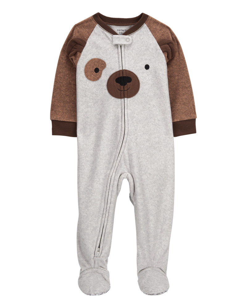 Baby 1-Piece Bear Fleece Footie Pajamas, image 1 of 3 slides